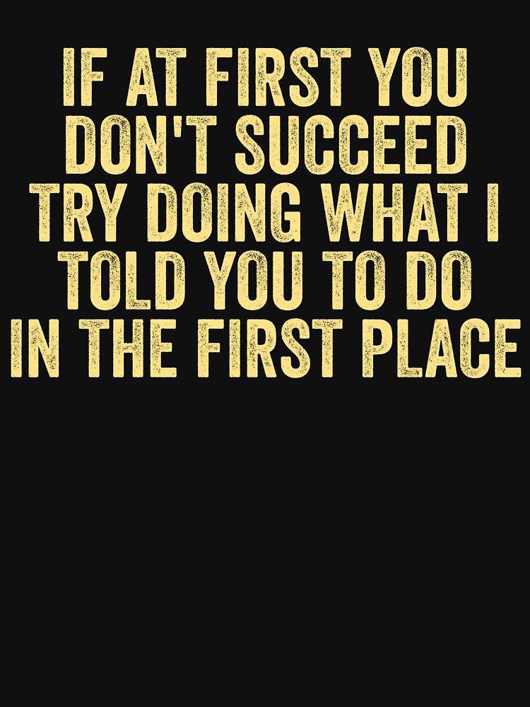 If At First You Don't Succeed Try Doing What I told you to do by Amineharoni