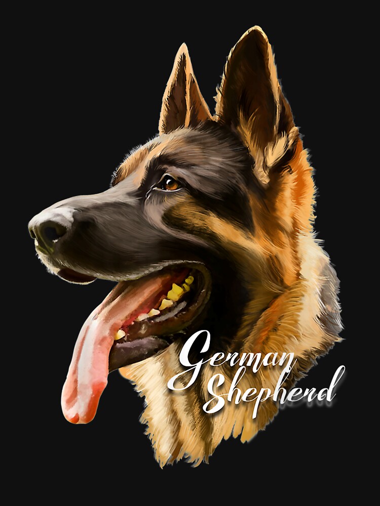 German Shepherd Sharp Dog Dogs Gifts by SotiritKyprai
