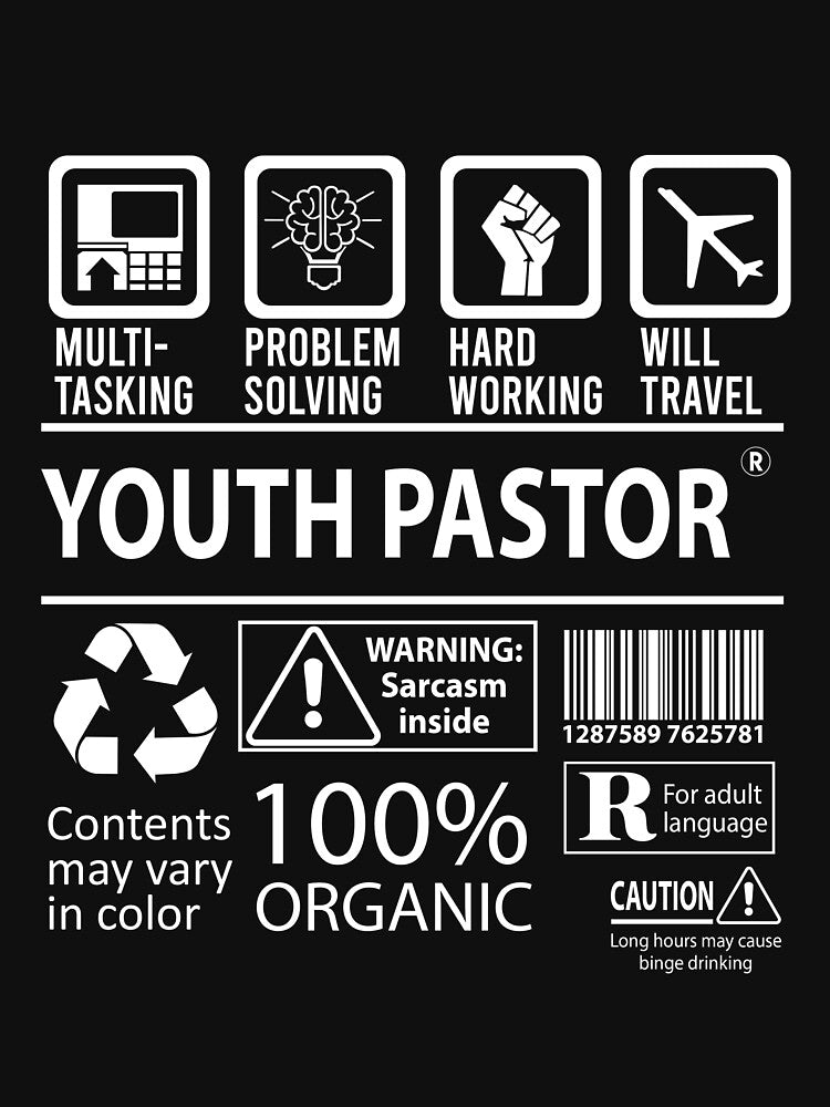 Youth Pastor T Shirt - Multitasking Job Gift Item Tee by watkinsmat
