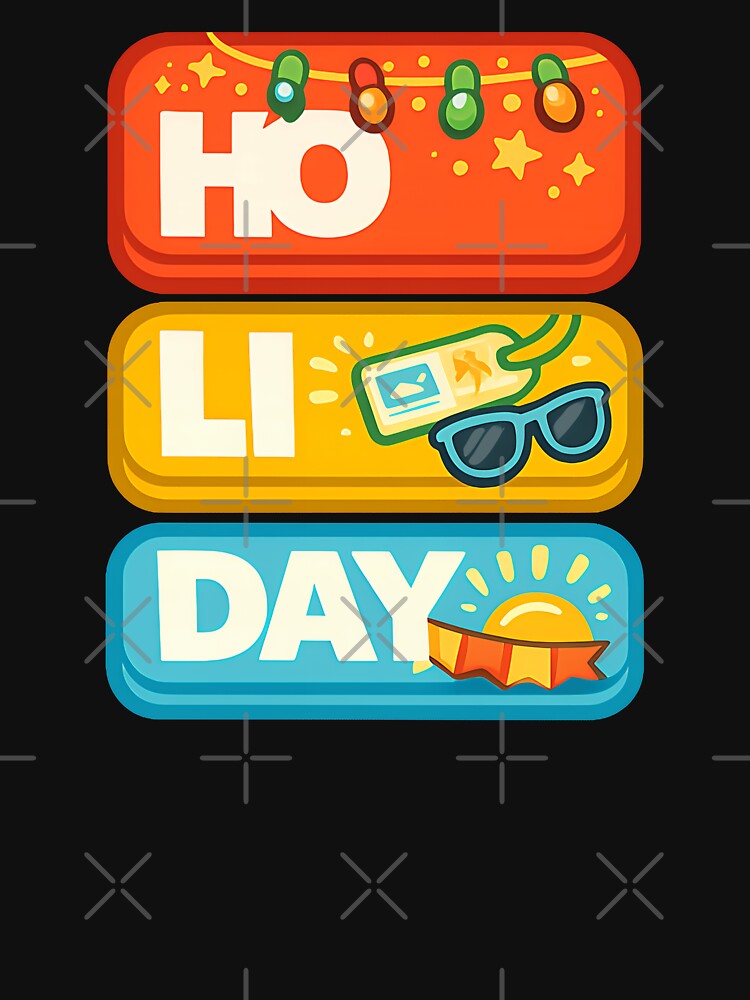 HO LI DAY Festival Holiday Typography Design by TeeTimeTreasure
