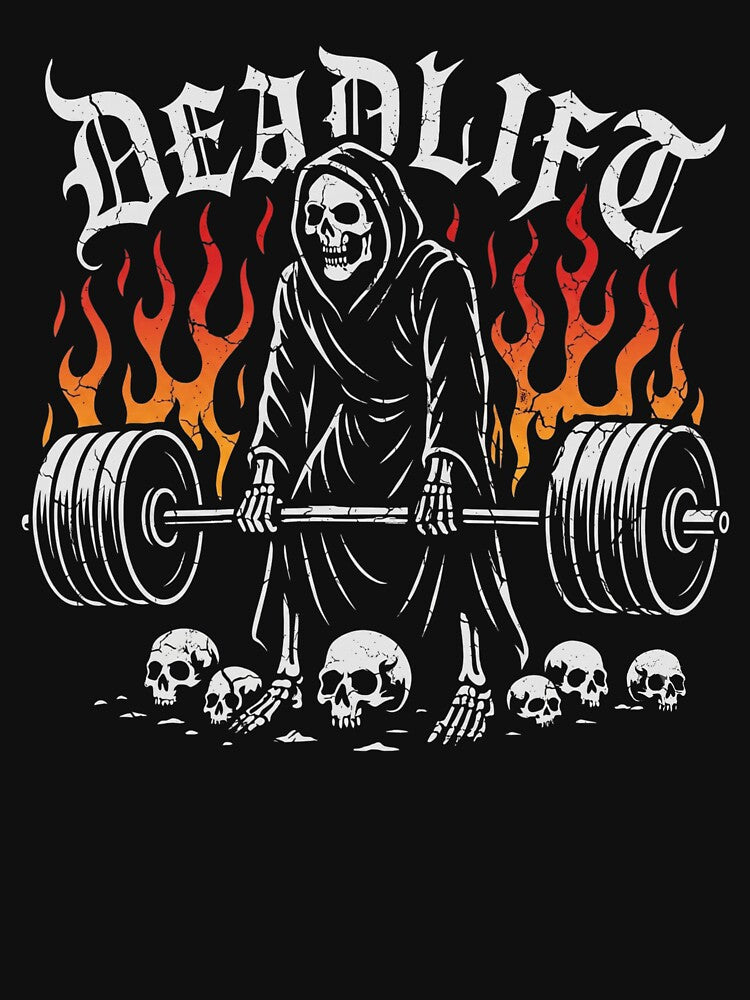 "Deadlift Reaper: Infernal Power Gothic Lifting Design" by Shopeon Designs