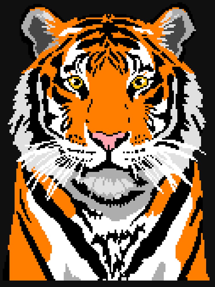 Wild Tiger Pixel Art by LilSeashell