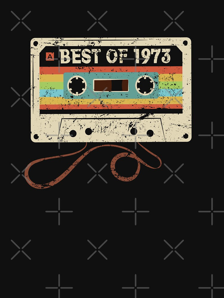 Best of 1973 Funny 53 Bday Vintage Cassette T-Shirt 53rd Birthday Gift for Men Women by BCNDesign