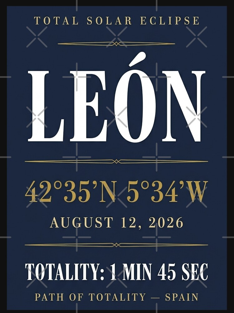 León Eclipse 2026 Path of Totality Spain by CalmCapy Co