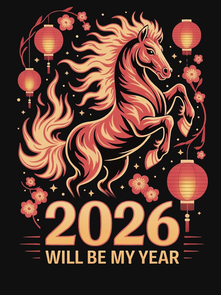 2026 Will Be My Year – Fire Horse Chinese New Year Illustration by OskarCreates