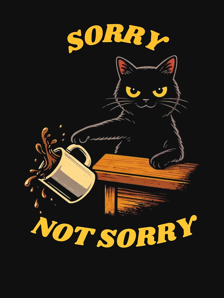Sassy Black Cat Coffee Lover Gift by JakubDesigns89