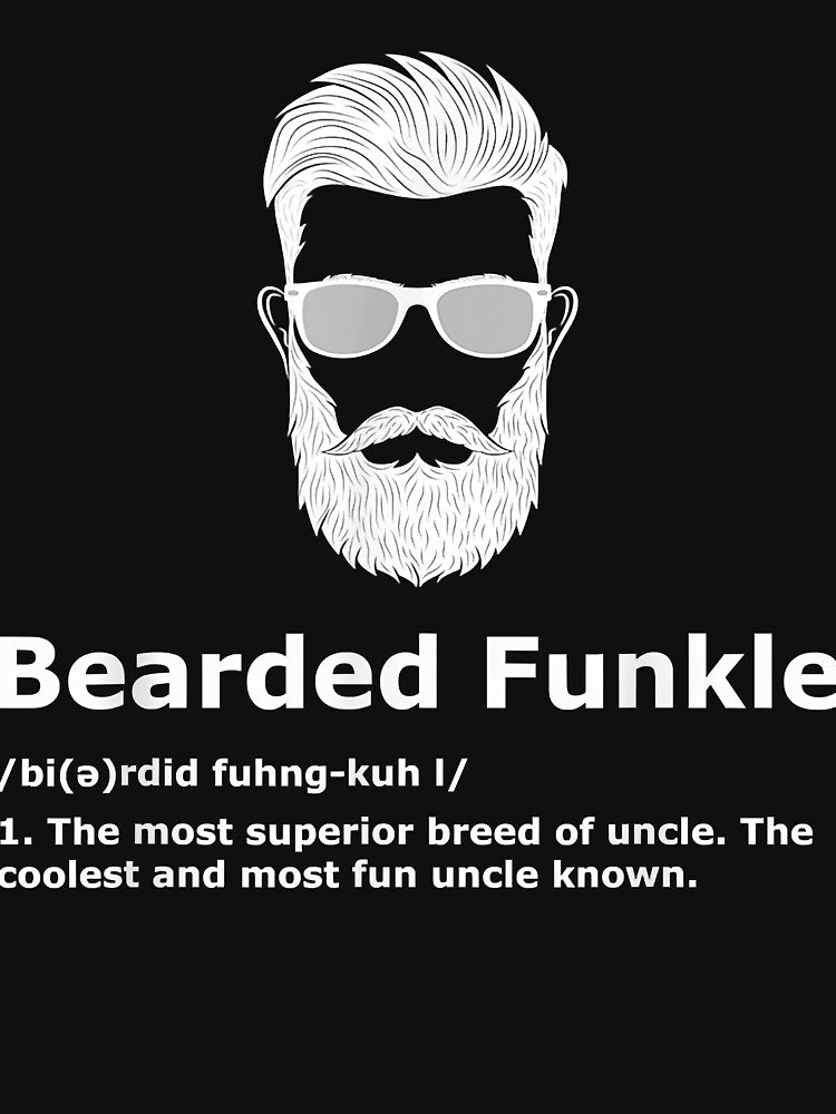 Mens Bearded Funkle Shirt Funny Uncle Definition by SeppeGoffin