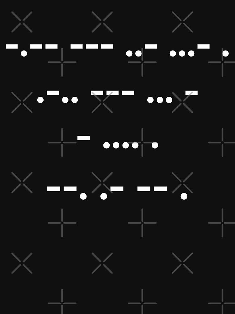 “You’ve Lost The Game” Morse Code Black by Vileprint