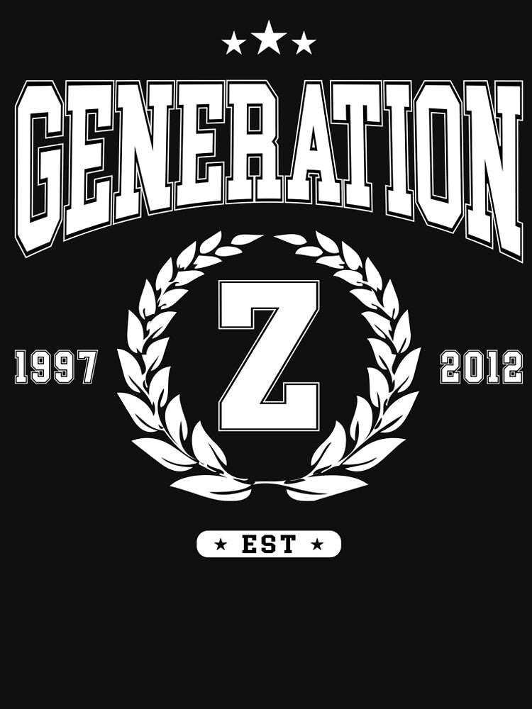 Generation Z Vintage College White Text by reka-designs