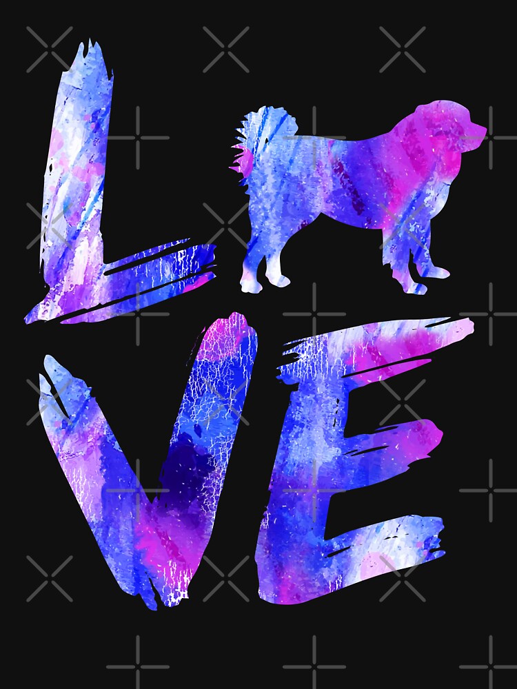 Caucasian Shepherd Dog Dog Love Watercolor Design by rafaeltto