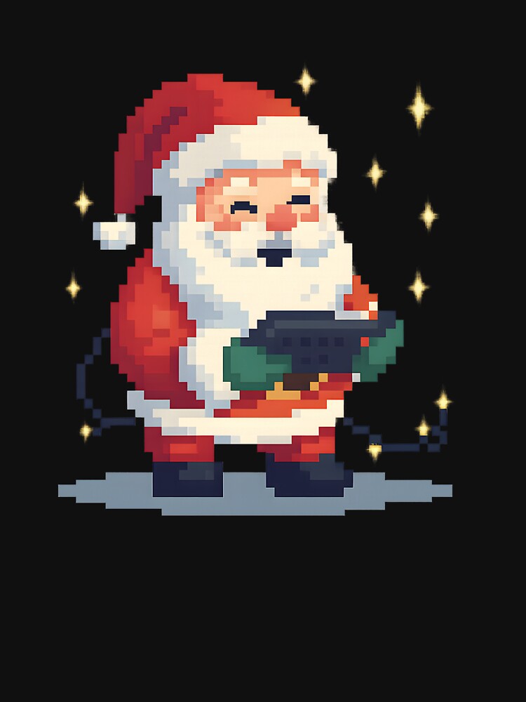 Pixel Gamer Santa Playing Games by SoulenCify