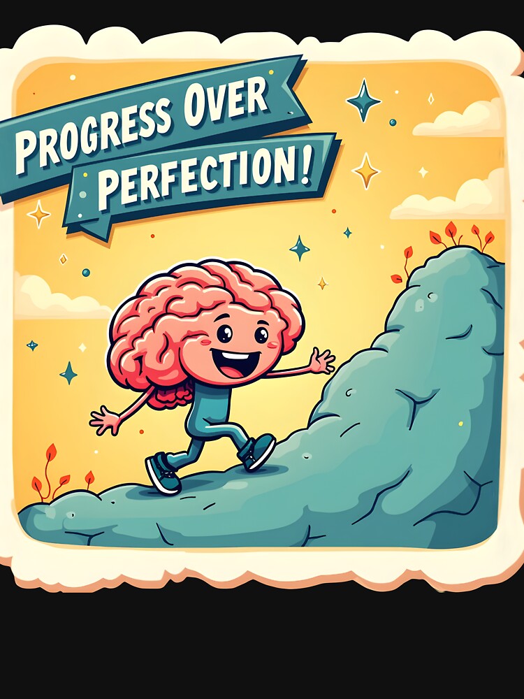 Retro Cute Brain Workout Design – Mental Reps Matter by Power Within Prints