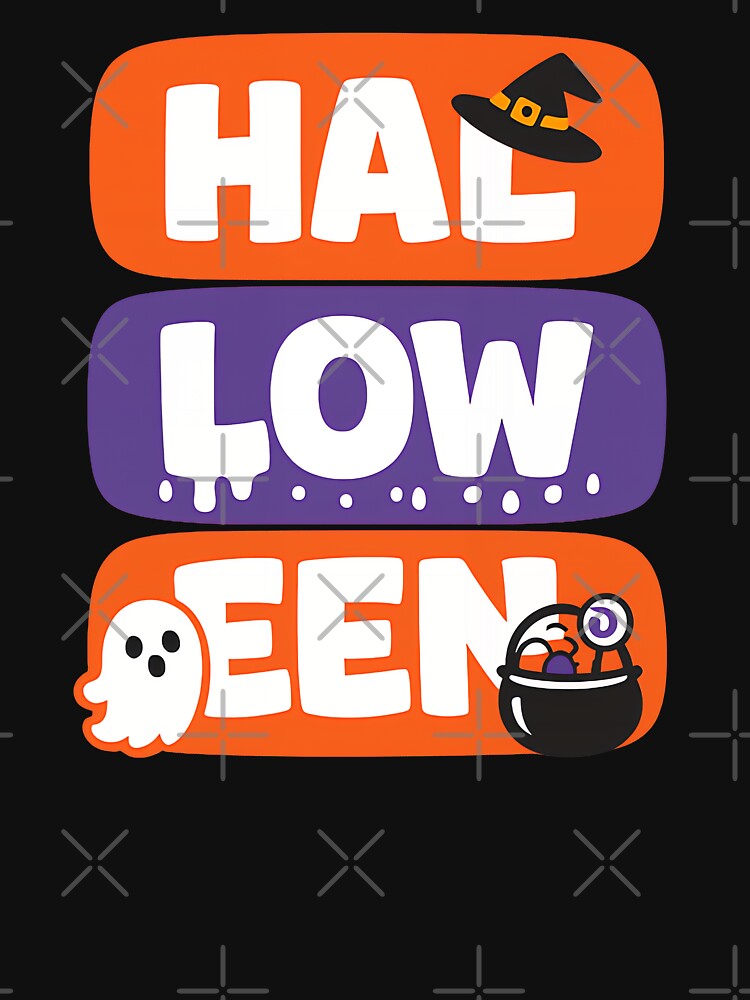 HAL LOW EEN Halloween Typography Design by TeeTimeTreasure