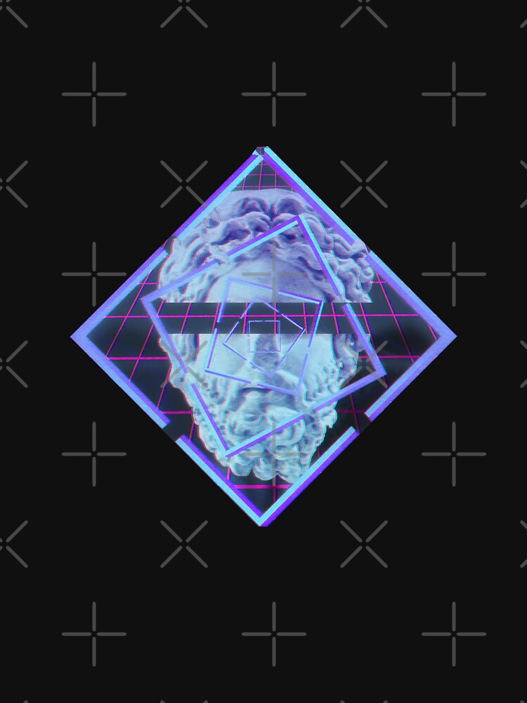 Retro Neon Wave Statue by PourElla