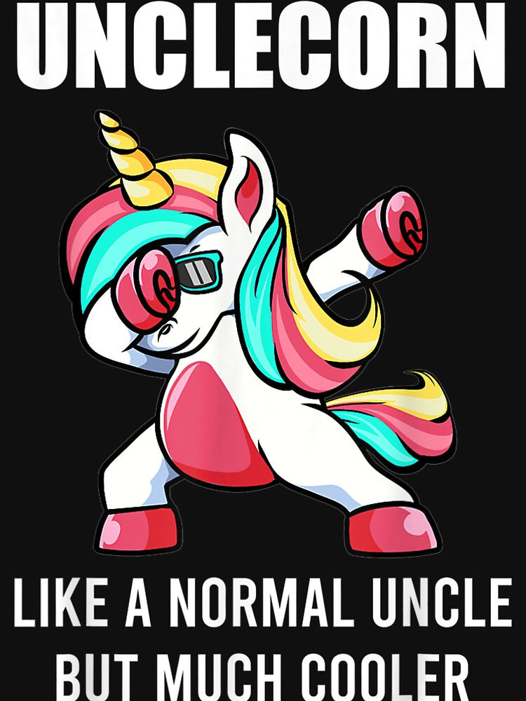 Funny Uncle Unicorn Unclecorn Tee Dab Birthday Fun Mens Gift by HillyArts