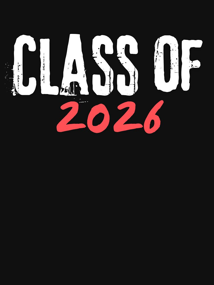 Class of 2026 (print on black) by Cottageshop