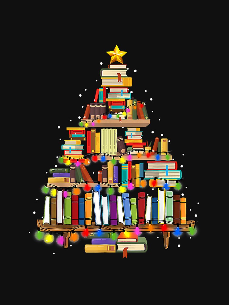 Christmas Library Tree Librarian Book by ChipwArt