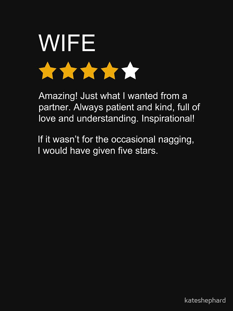 Funny Wife Review 4 Star Rating Wife by kateshephard