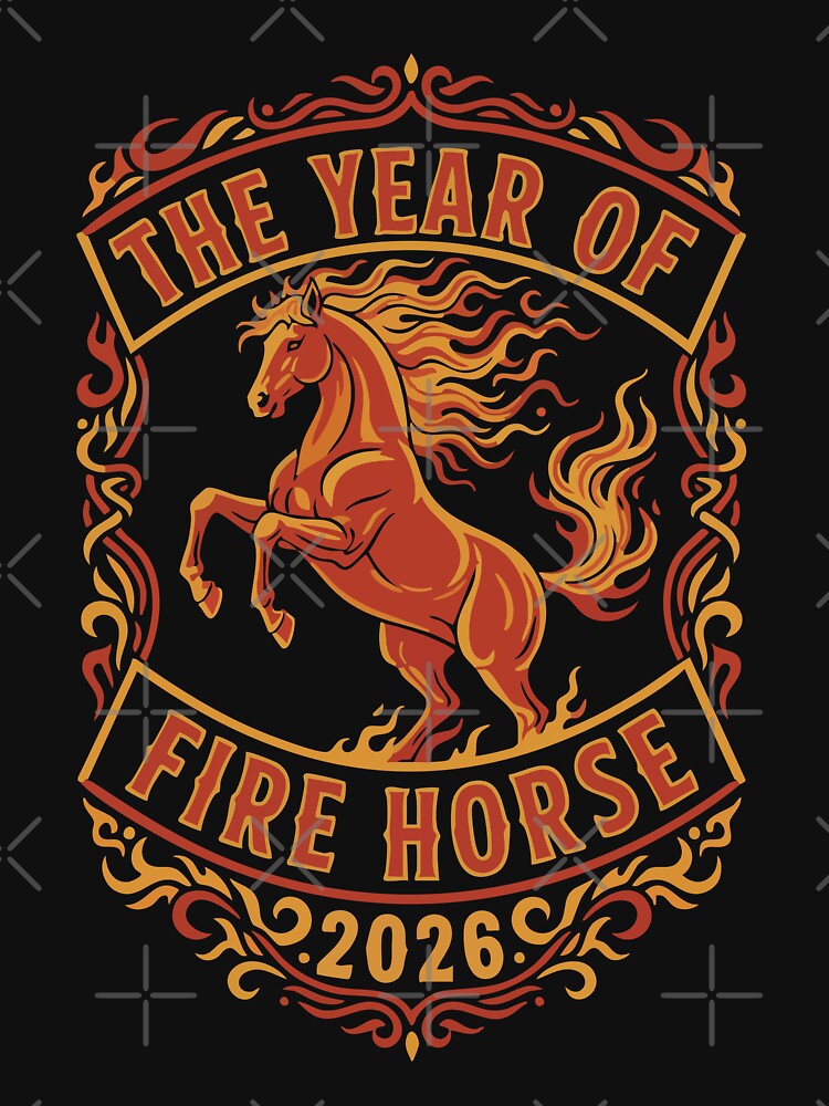 The Year Of Fire Horse 2026 Celebration Design by LuminOrb