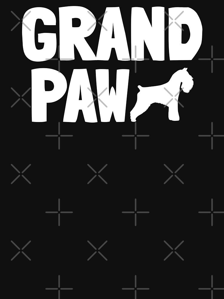 Grand Paw Funny Schnauzer Grandpa Dad Dog Gift by Guarddogdrive