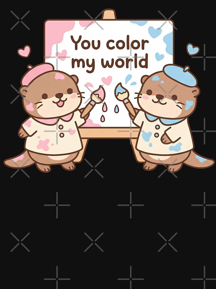 Cute Otter Couple in Love – Valentine’s Romantic Design by Nice Vibes Prints