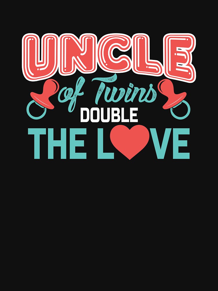 Uncle of twins, Double The Love, Uncle Twins Gift, Gift For Uncle of Twins by Designs4Less