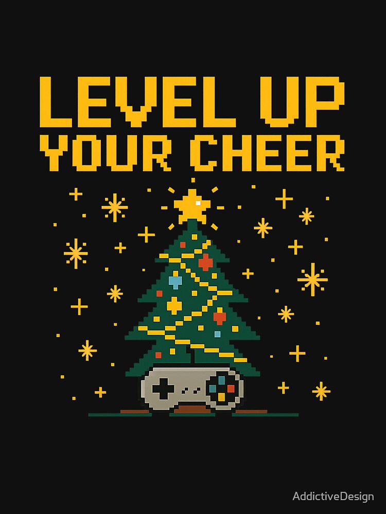 Level Up Your Cheer – Pixel Gamer Christmas Tree with Retro Controller & Festive 8-Bit Lights by AddictiveDesign