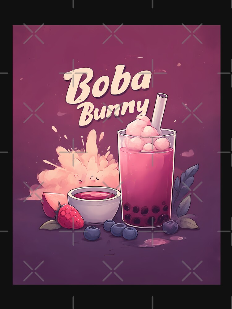 Boba Bunny – Cute Bubble Tea Illustration by BobaBunny76