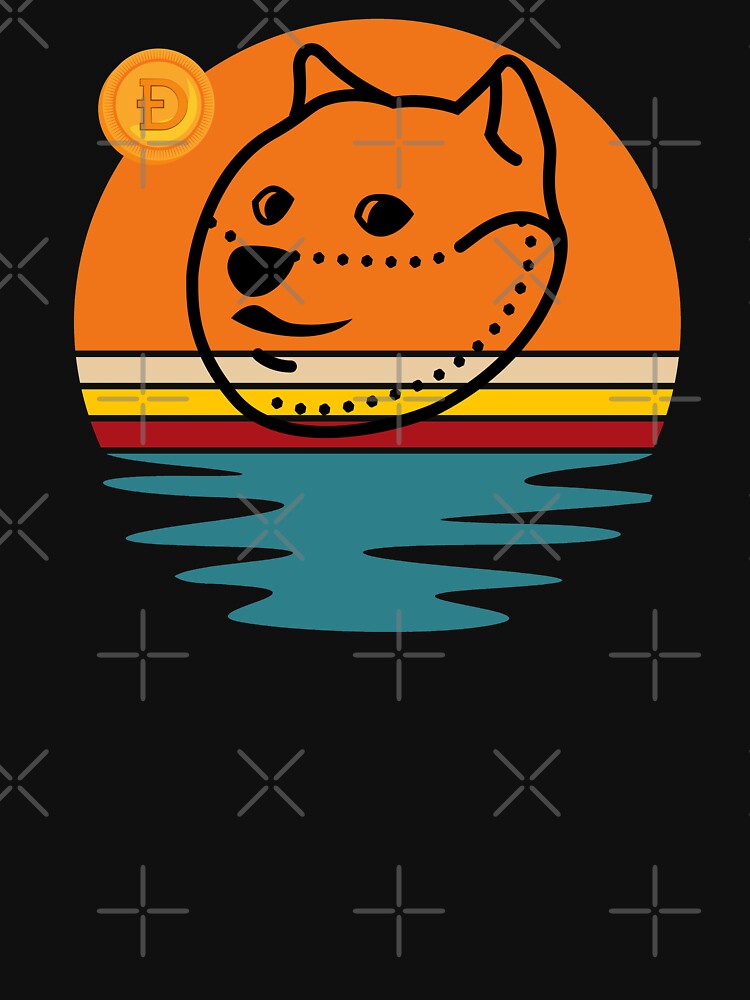 Dogecoin Retro Doge Vintage Funny Coin Crypto by trendo