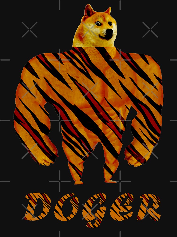 Tiger Swole Doge DogeCoin Crypto Meme HODL Funny Doger Shiba by trendo