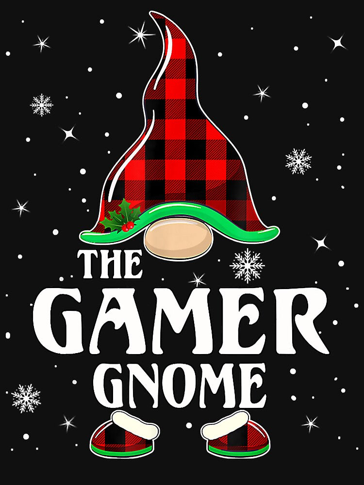 Gamer Gnome Buffalo Plaid Matching Family Christmas Pajama by BrandyBare