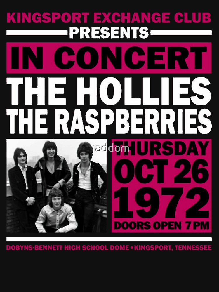 Power Pop Concert Poster Kingsport Exchange Club In Concert The Holles The Raspberries by jaddom