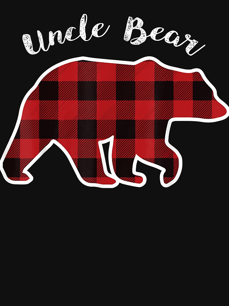 UNCLE BEAR  Men Red Plaid Christmas Pajama Family Gift by SeppeGoffin
