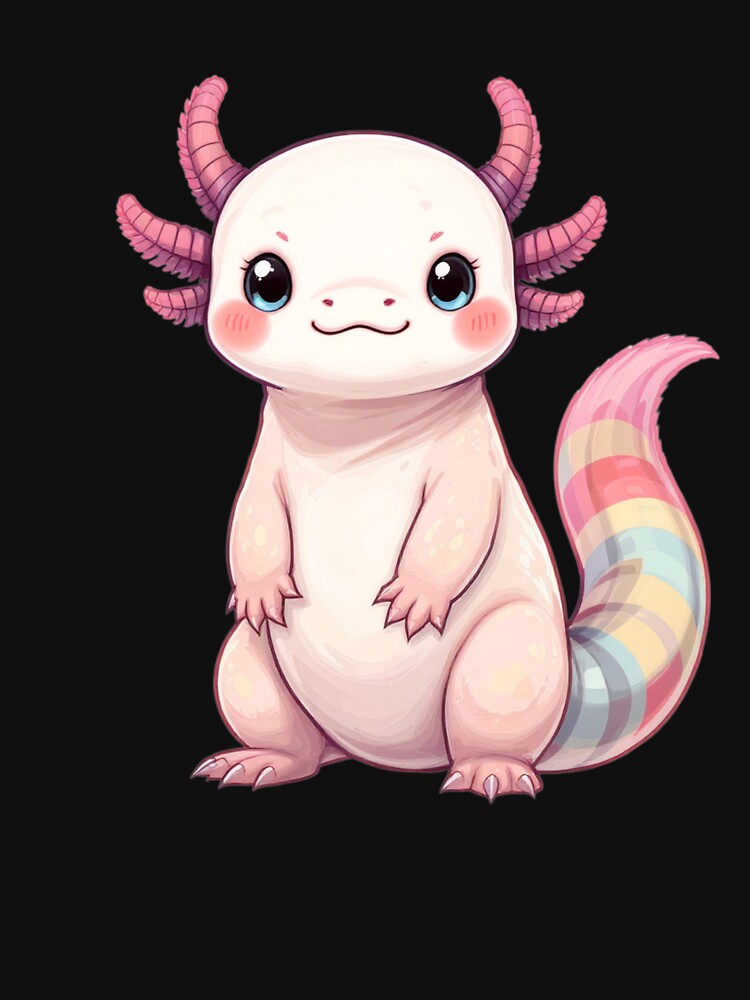 Signature Colorful Axolotl – Calm Aesthetic Brand Character Illustration by ColorSplash123