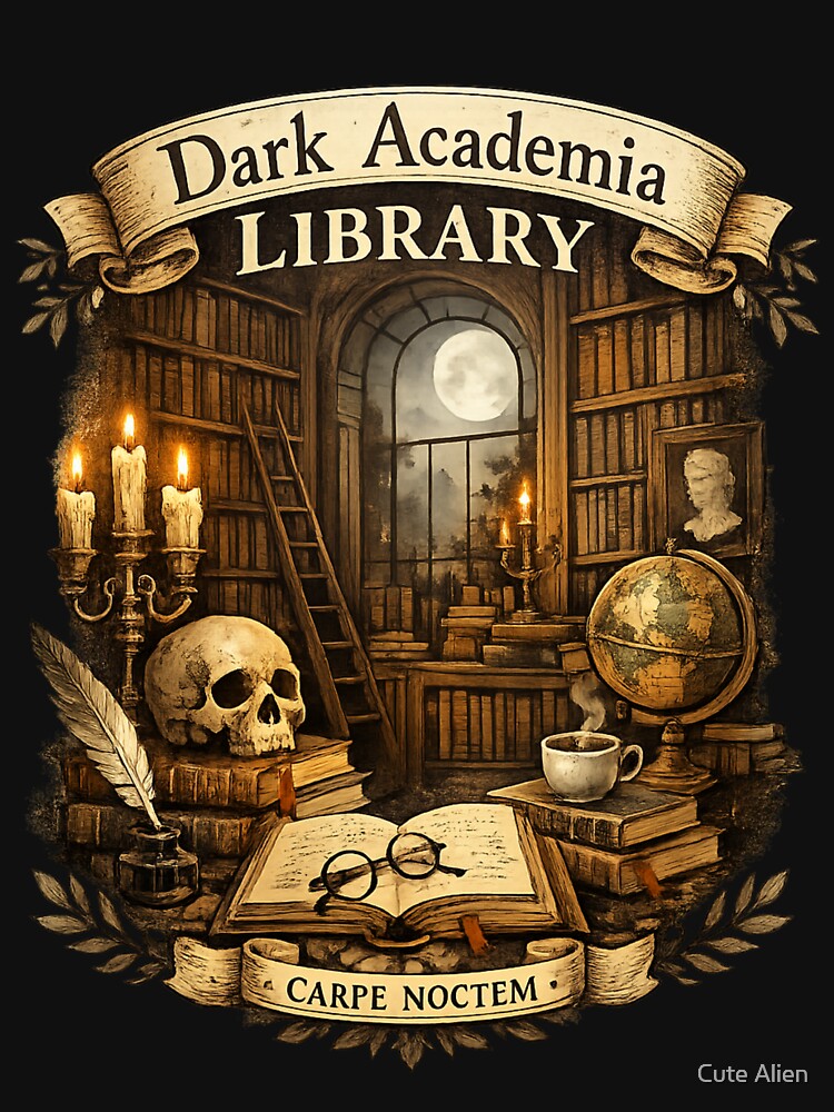 Dark Academia Library by Cute Alien