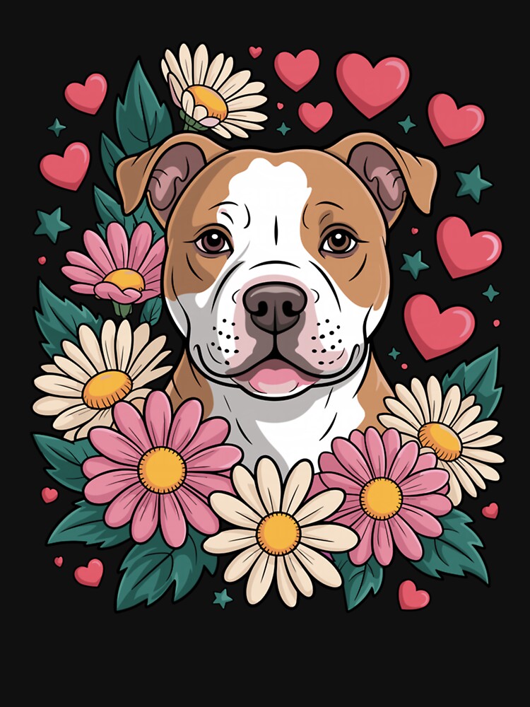 Cool Pitbull Design For Women Girls Cute Dog Mom Lover by CleoJames