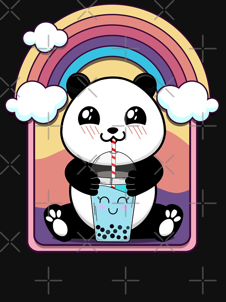 Panda drinking boba tea 1 by Bracketeer