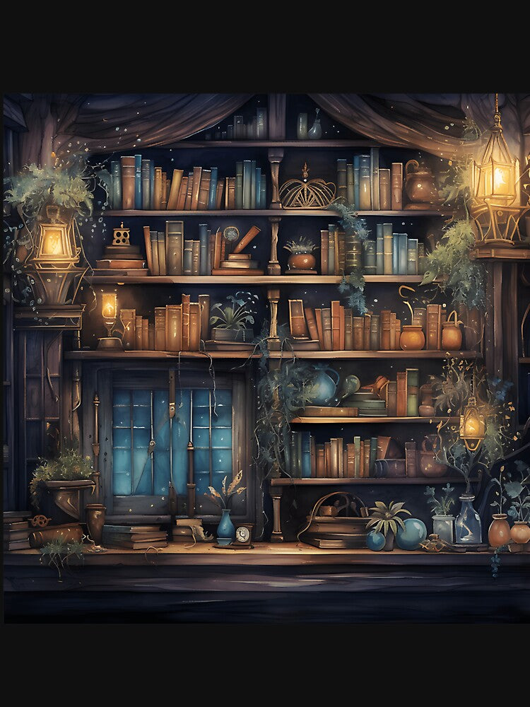 Bookish Magic Old Library – Dark Academia by uajgmovwu76