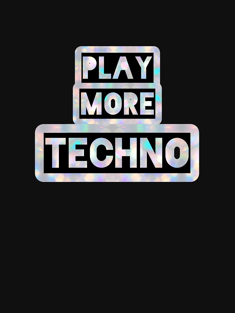 Play More Techno Holographic EDM Festival Trinket by FestDrip