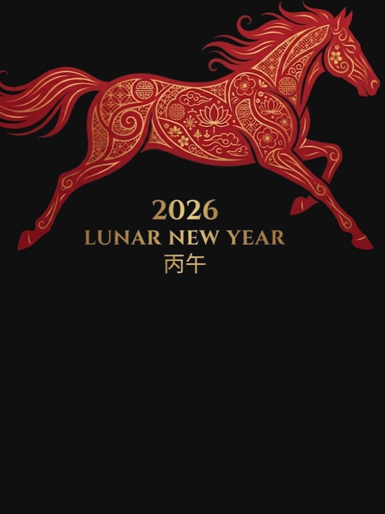 Golden Chinese Year of the Horse 2026 Design by SlawOnly