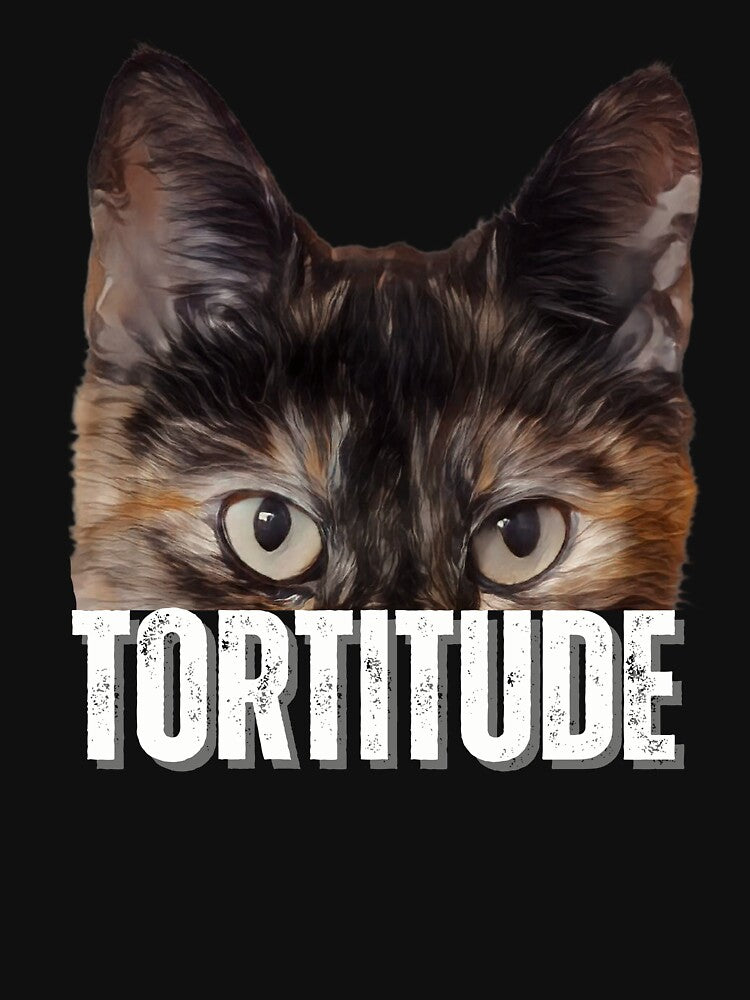 Tortitude Tortoiseshell cat peeking cat attitude by JoeyGraceCatCo