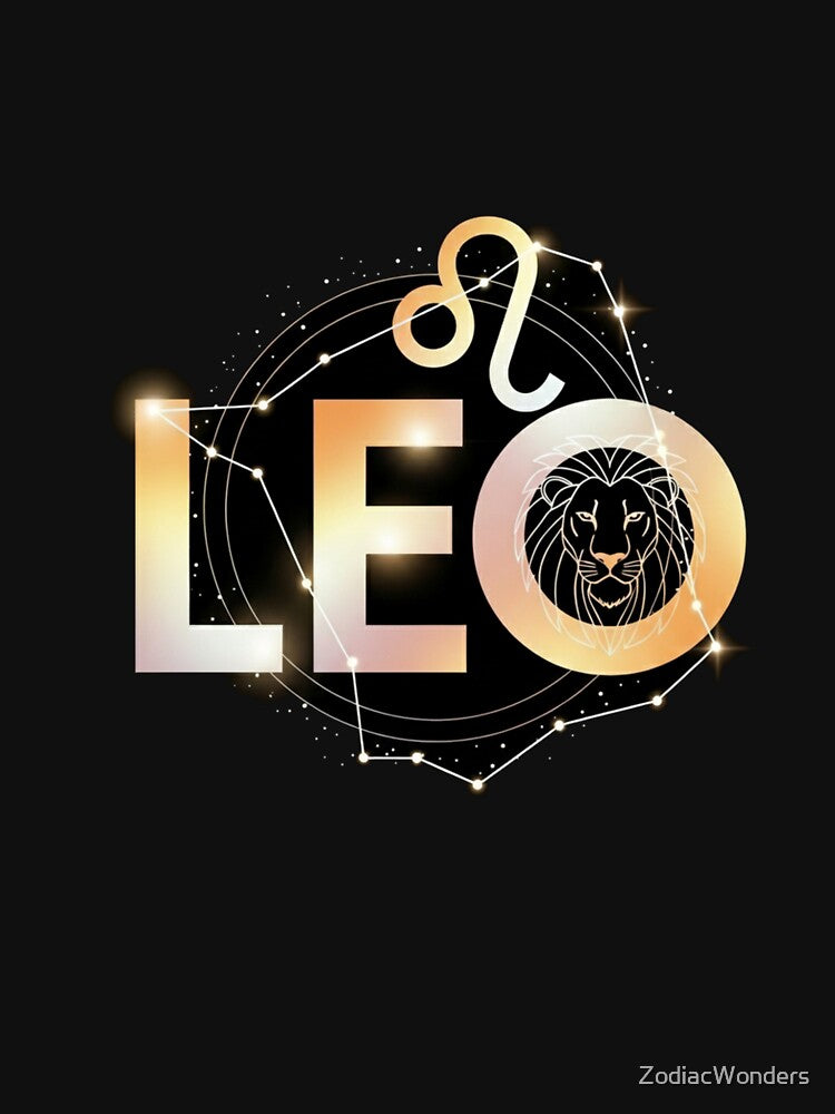 Golden Leo Zodiac Art by ZodiacWonders