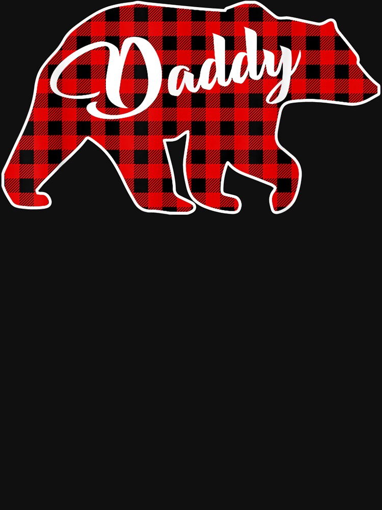 Mens Red Plaid Daddy Bear Matching Pajama Family Buffalo by ArtsByMichelle