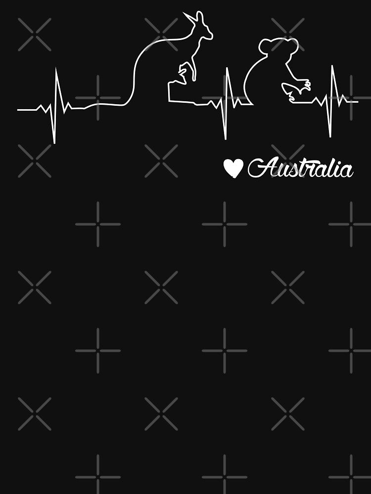 Australia Kangaroo and Koala Heartbeat Draw by NUMAcreations