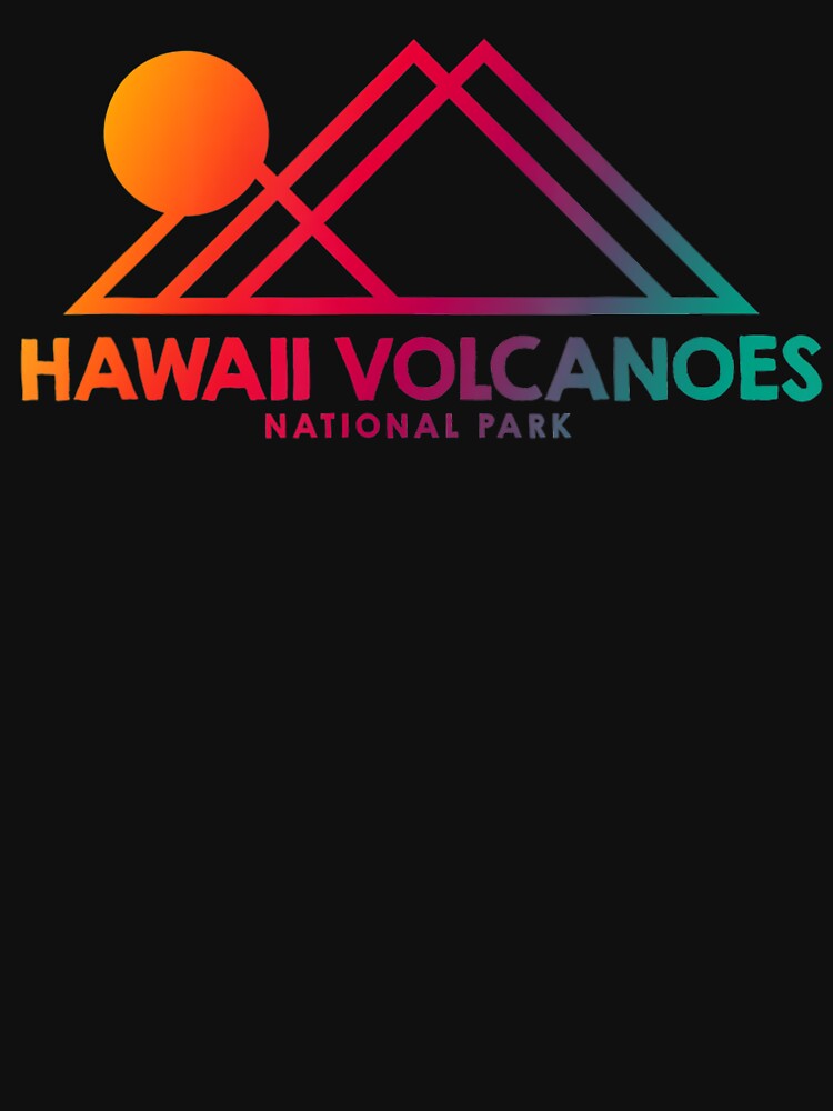 Hawaii Volcanoes National Park Retro Travel Poster by JeanAFalcone
