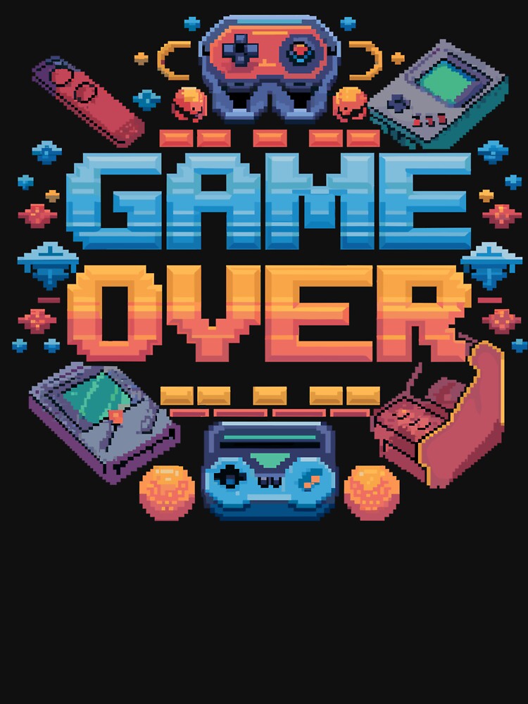 Vintage 1980s Video Game Over Arcade Machine by MintaApparel