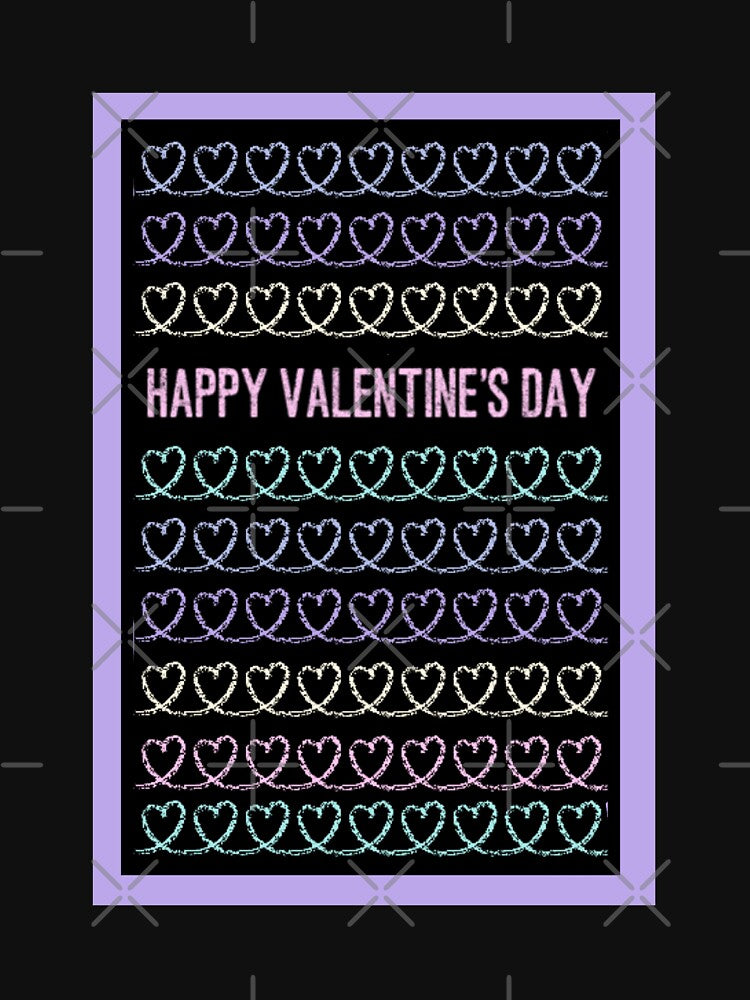 Happy Valentine's in Kawaii Color Chalk Effect by madtoyman
