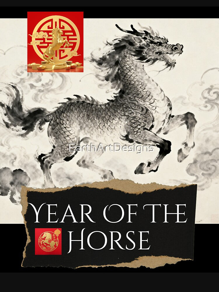Chinese Year Of The Fire Horse Design by EarthArtDesigns
