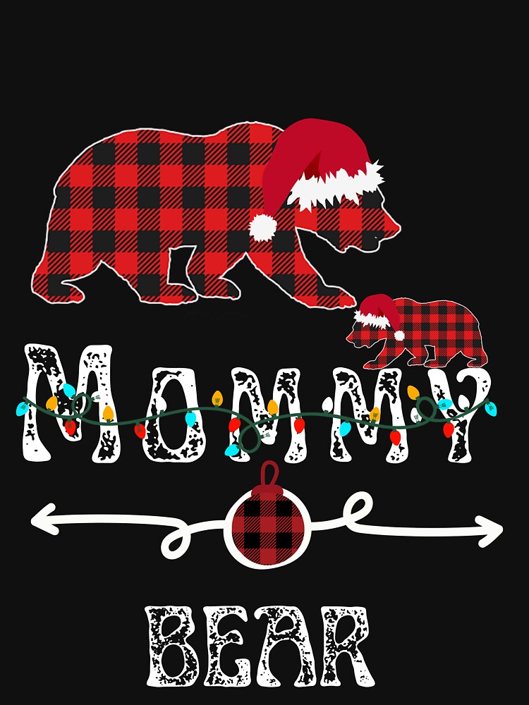 Mommy Bear Christmas Pajama Red Plaid Matching , Bear Christmas Pajama Red Plaid Buffalo Family gift by Alan-NY