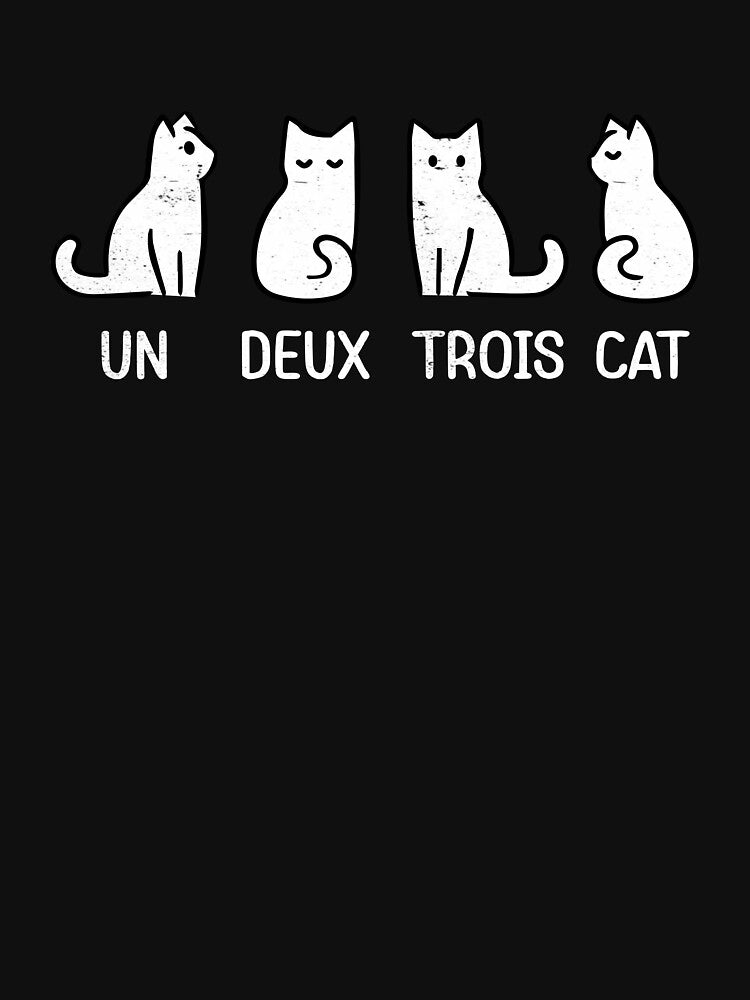un deux trois cat,funny gift for cat lovers by loka-Art
